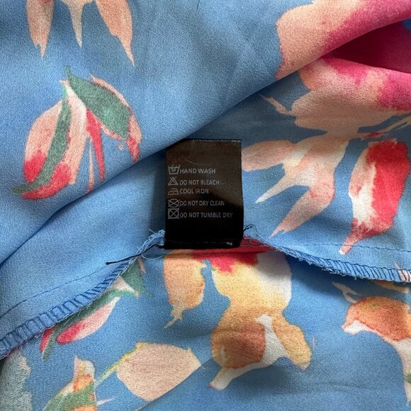 VICI Floral Summer Print V Neck Wrap Tie Long Maxi Flowy Dress Maximalism - Picture 11 of 12